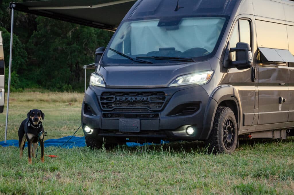 Panoramic, VR, RV, RAM, ProMaster, chien, dog, black edition, Californie