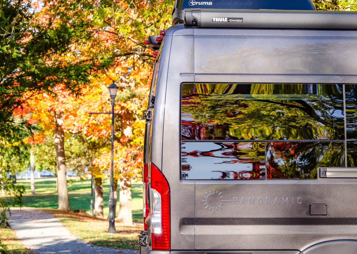 Panoramic, VR, RV, RAM, ProMaster, Gris granite, Chambly, feuilles, automne, G